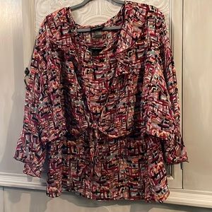 2-Piece Burgundy Blouse